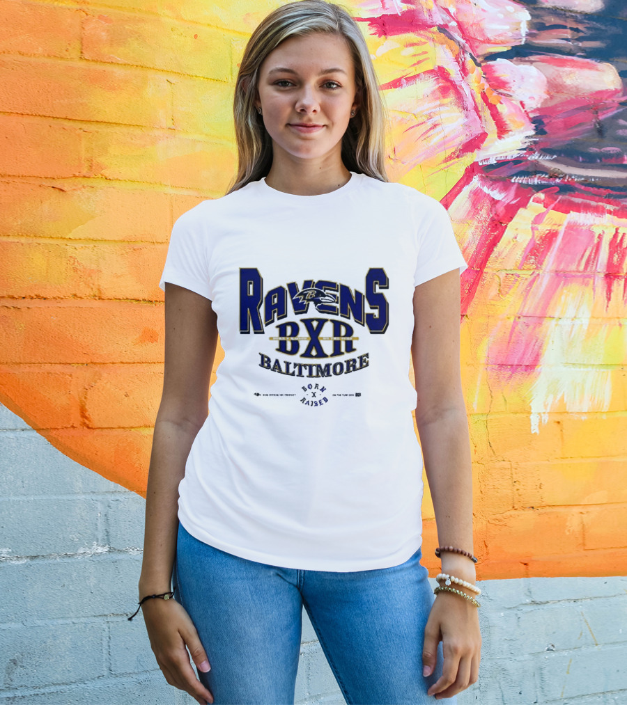 Ravens BXR Baltimore Born X Raised On The Turf T-Shirt