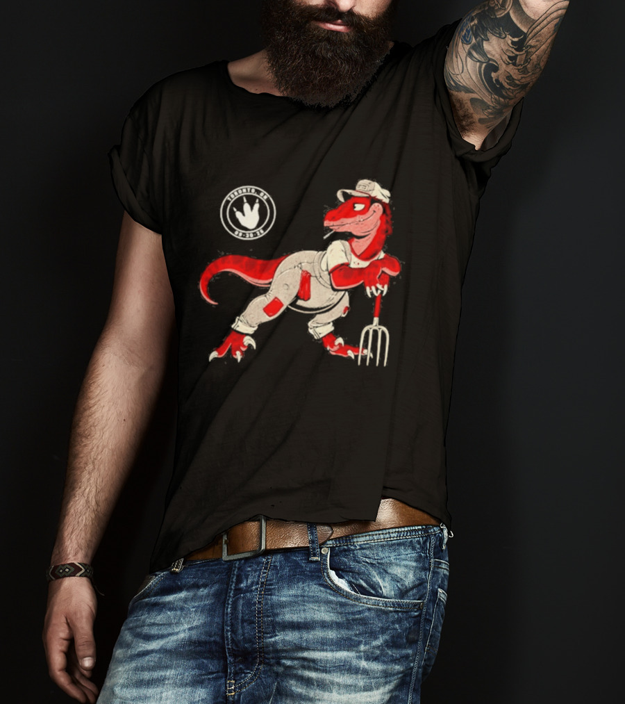 Red Clay Strays 2026 Toronto Ontario Event Dinosaur Farmer T-Shirt