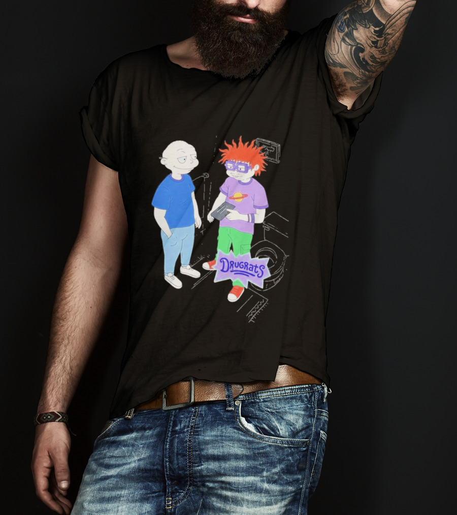 Tommy And Chuckie Drugrats Parody With Cartoon Characters T-Shirt