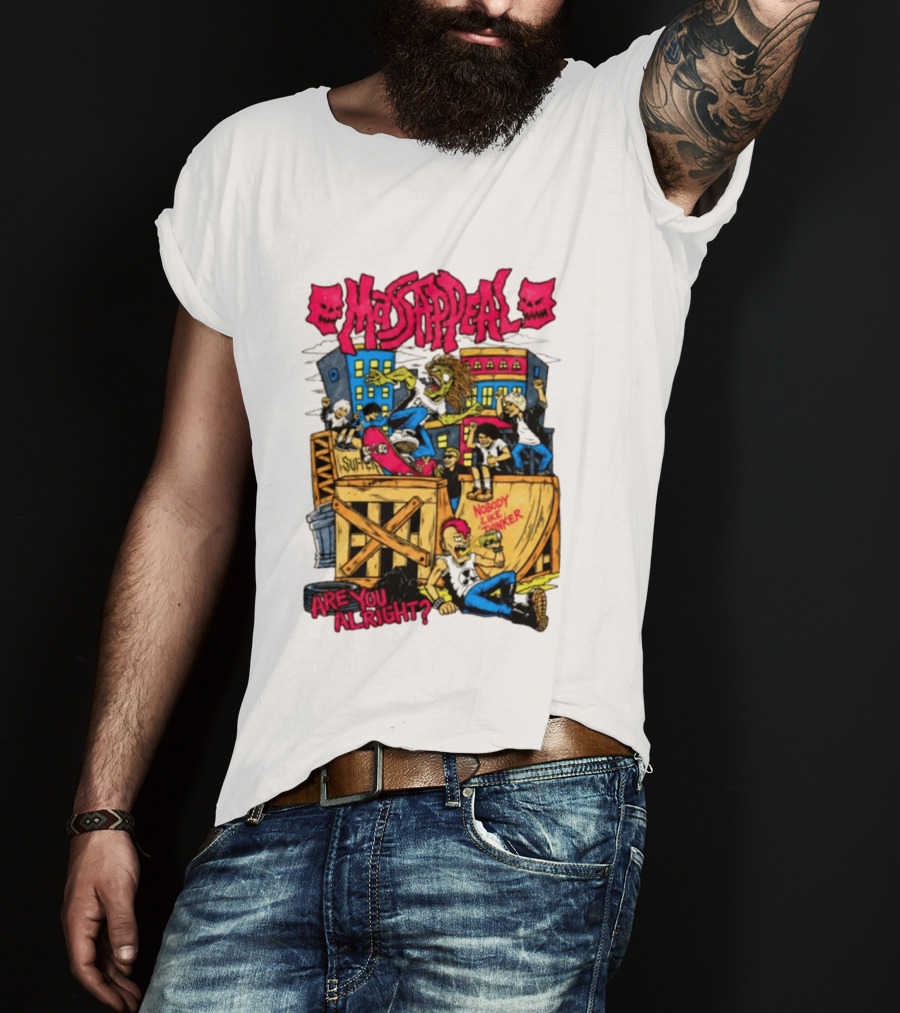 Massappeal Are You Alright Nobody Like Thinker Suffer Skateboarding Scene T-Shirt