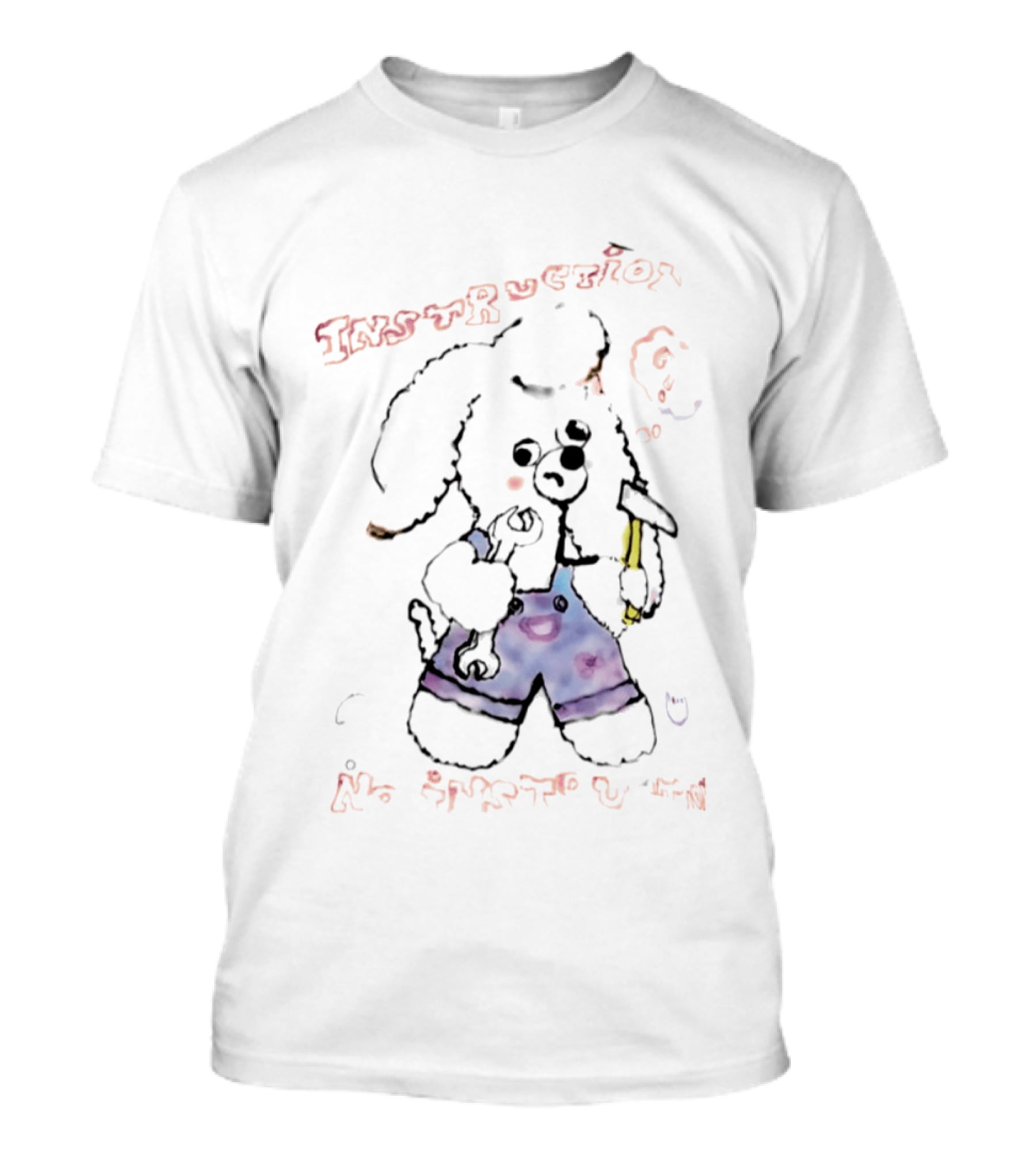 Phil Lester Instruction No Instruction Dog Art Paint T-Shirt