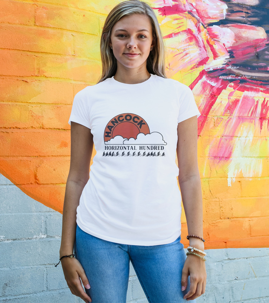 Hancock Horizontal Hundred Cycling Event Rj Decker Aloysius Aiken T-Shirt