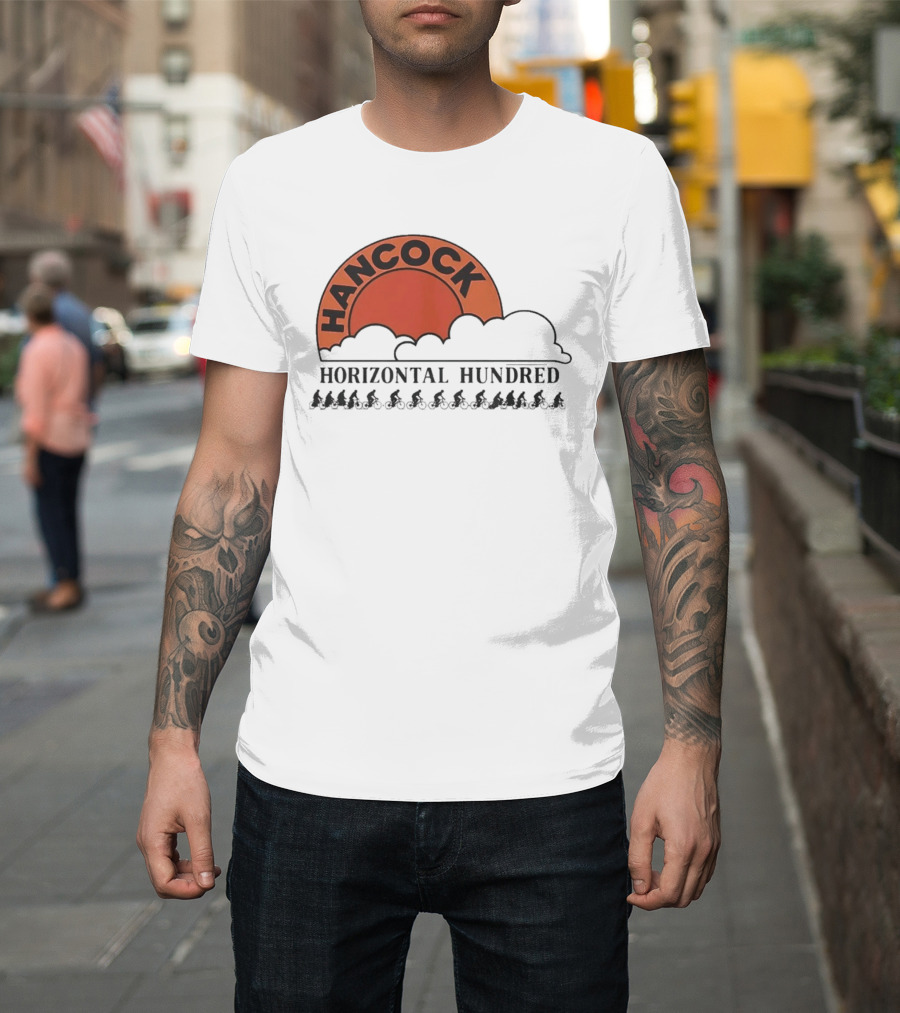 Hancock Horizontal Hundred Cycling Event Rj Decker Aloysius Aiken T-Shirt