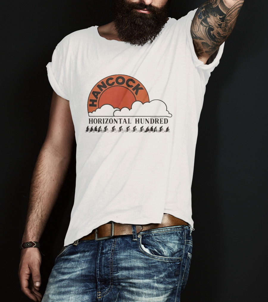 Hancock Horizontal Hundred Cycling Event Rj Decker Aloysius Aiken T-Shirt