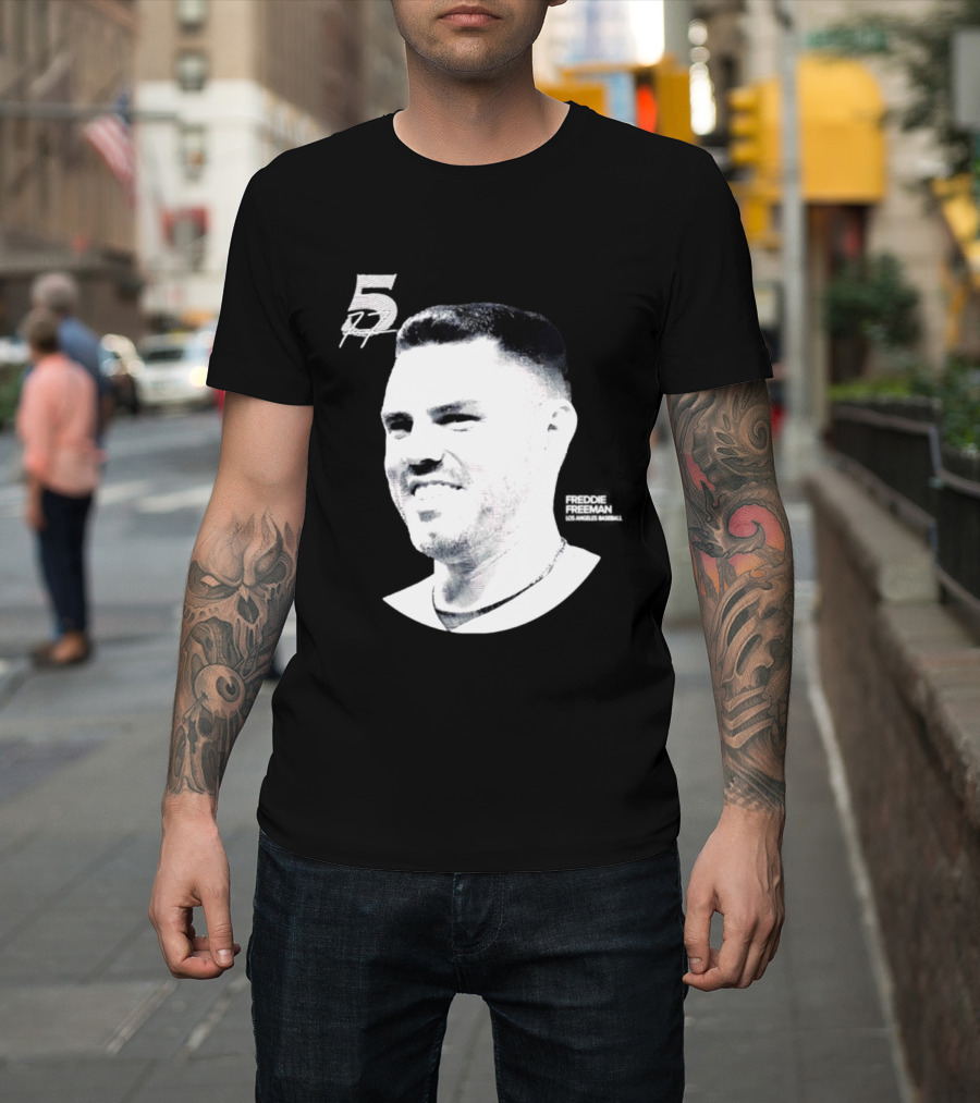 Freddie Freeman Number 5 Los Angeles Dodgers MLB 2026 Lineage Series T-Shirt