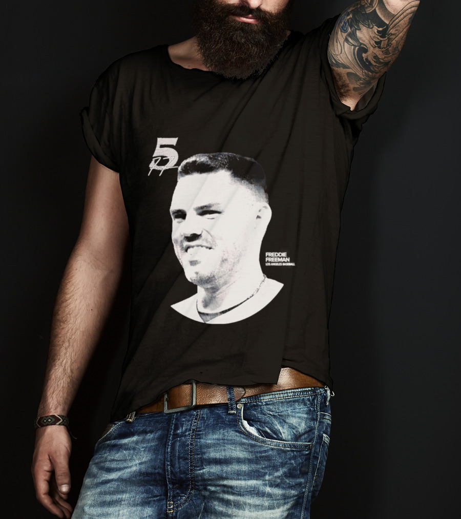 Freddie Freeman Number 5 Los Angeles Dodgers MLB 2026 Lineage Series T-Shirt
