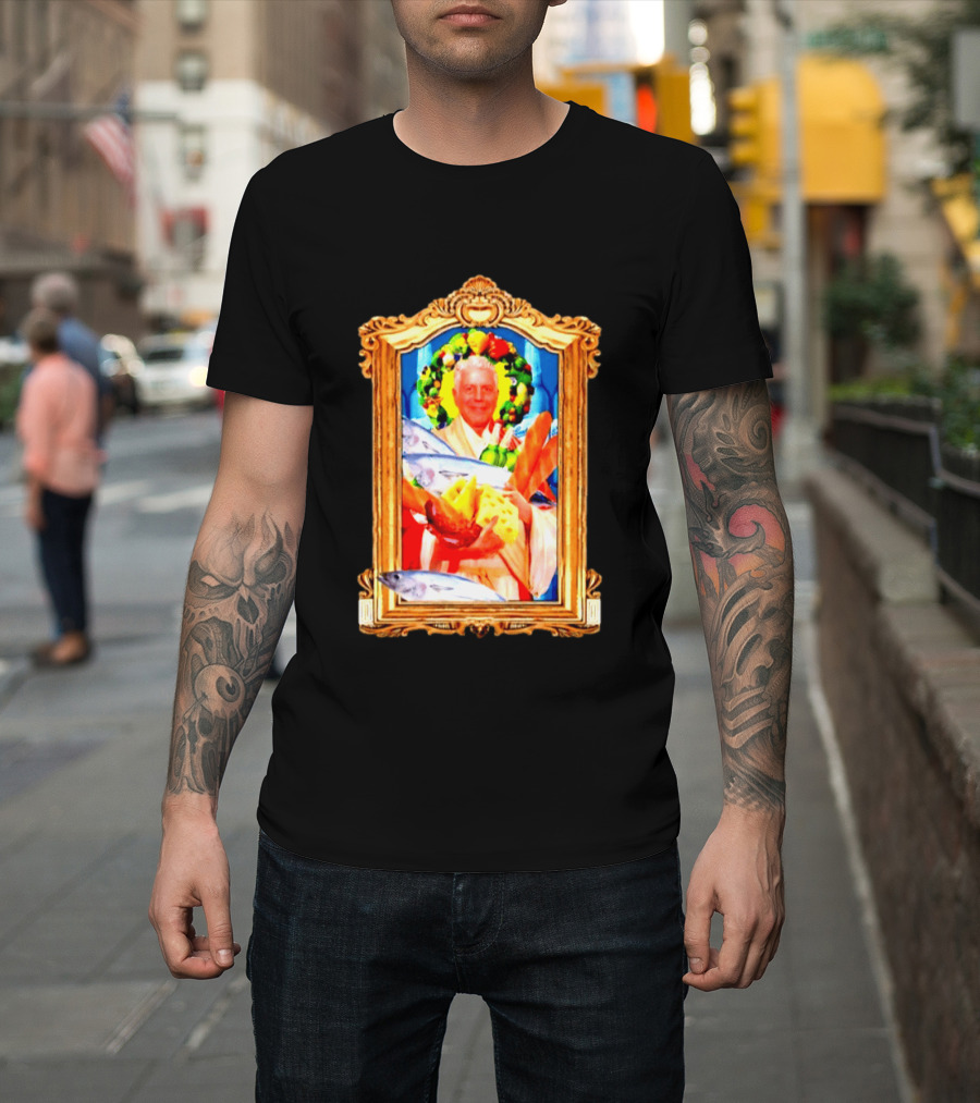 Anthony Bourdain Saint Of Food Chef Icon With Culinary Halo T-Shirt