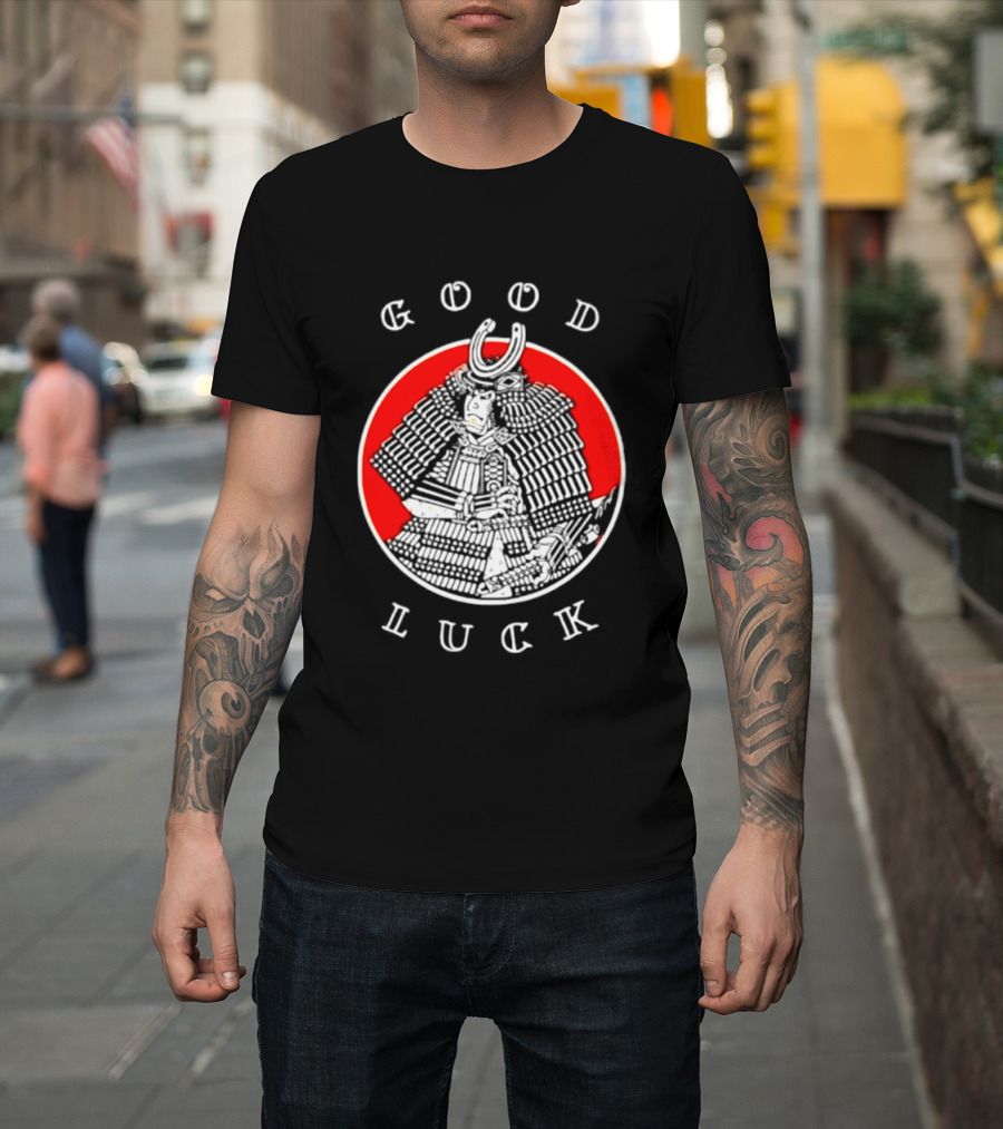 Good Luck Samurai Warrior Red T-Shirt
