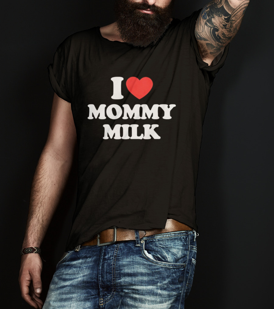 I Heart Mommy Milk Red Heart T-Shirt