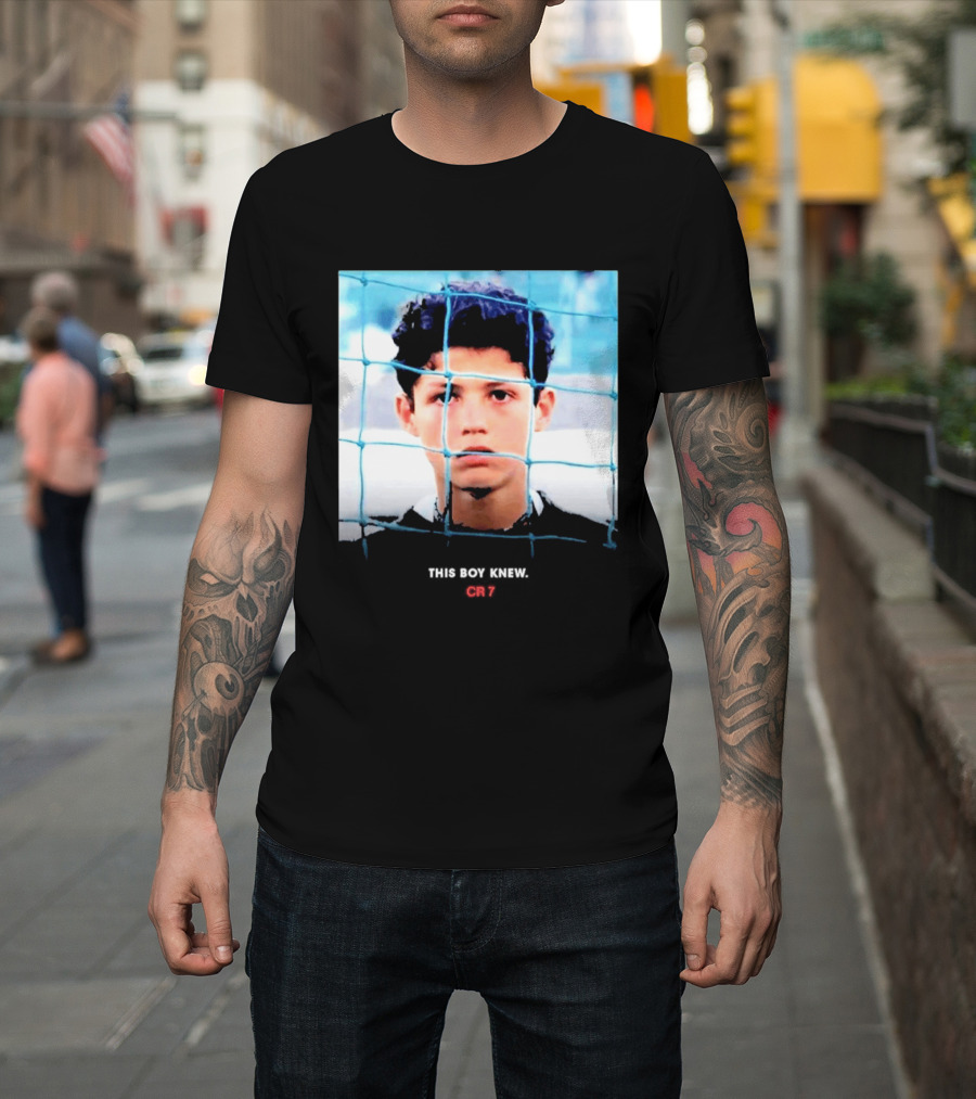 Cristiano Ronaldo Young Boy Knew CR7 Football Childhood Legend T-Shirt