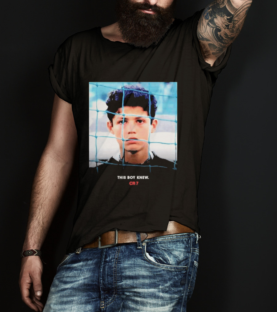 Cristiano Ronaldo Young Boy Knew CR7 Football Childhood Legend T-Shirt