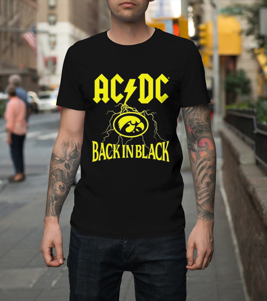 Iowa Hawkeyes AC DC Back In Black College GameDay 2026 T-Shirt