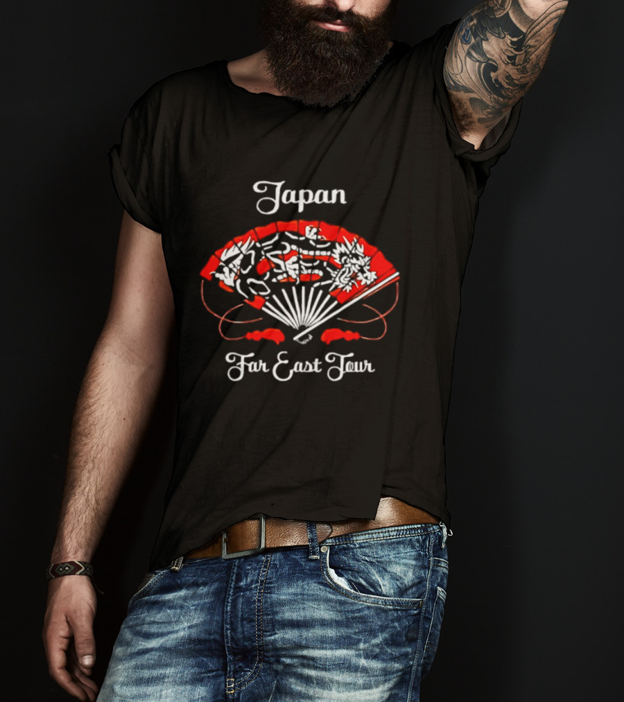 Japan Far East Tour David Sylvian New Wave Red Fan T-Shirt