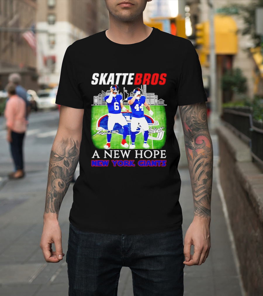 Skattebros Jaxson Dart Cam Skattebo New York Giants A New Hope T-Shirt