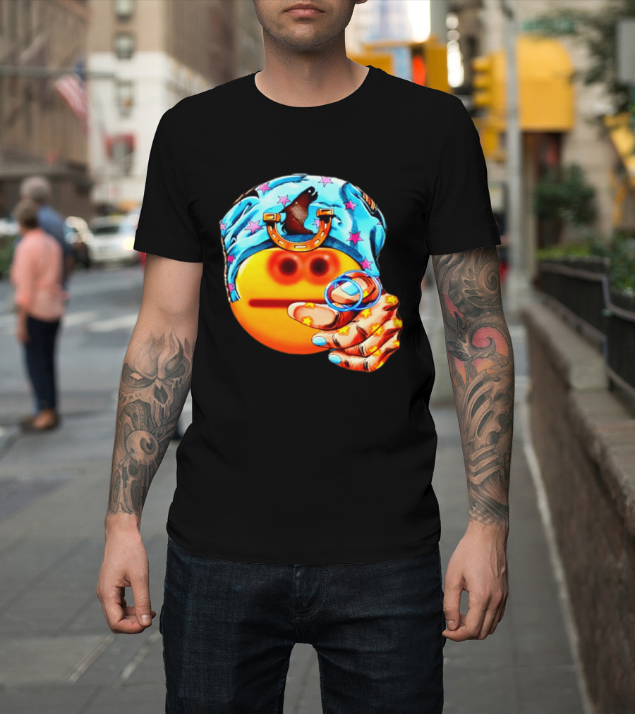 Johnny Joestar Emoji Icon With Star And Horse T-Shirt