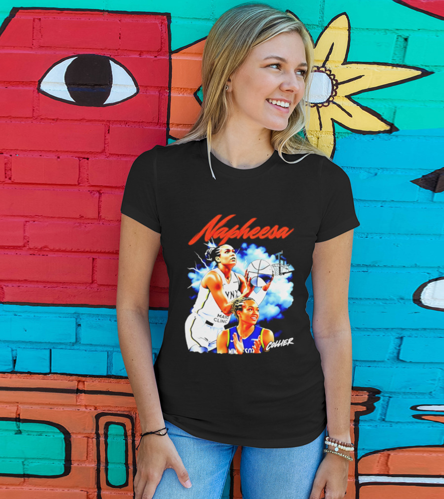 Napheesa Collier Minnesota Lynx Basketball Player In Action T-Shirt