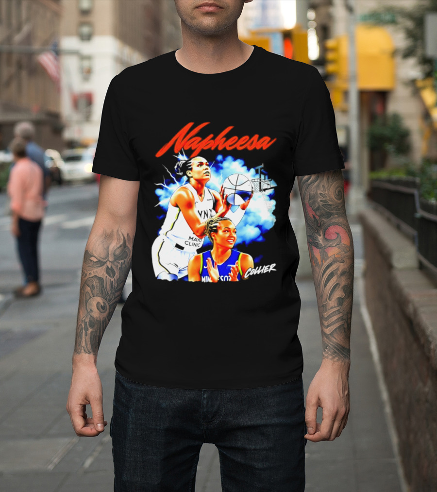 Napheesa Collier Minnesota Lynx Basketball Player In Action T-Shirt