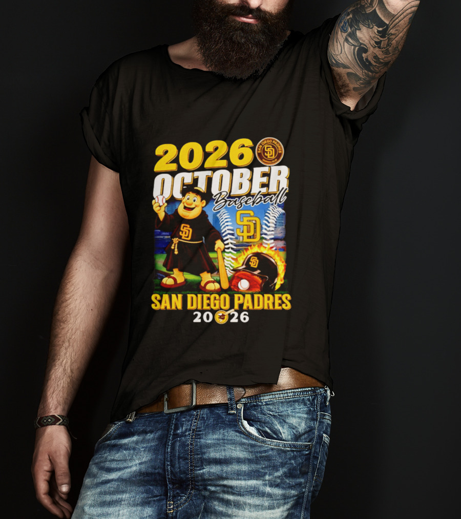San Diego Padres 2026 October Baseball Postseason T-Shirt