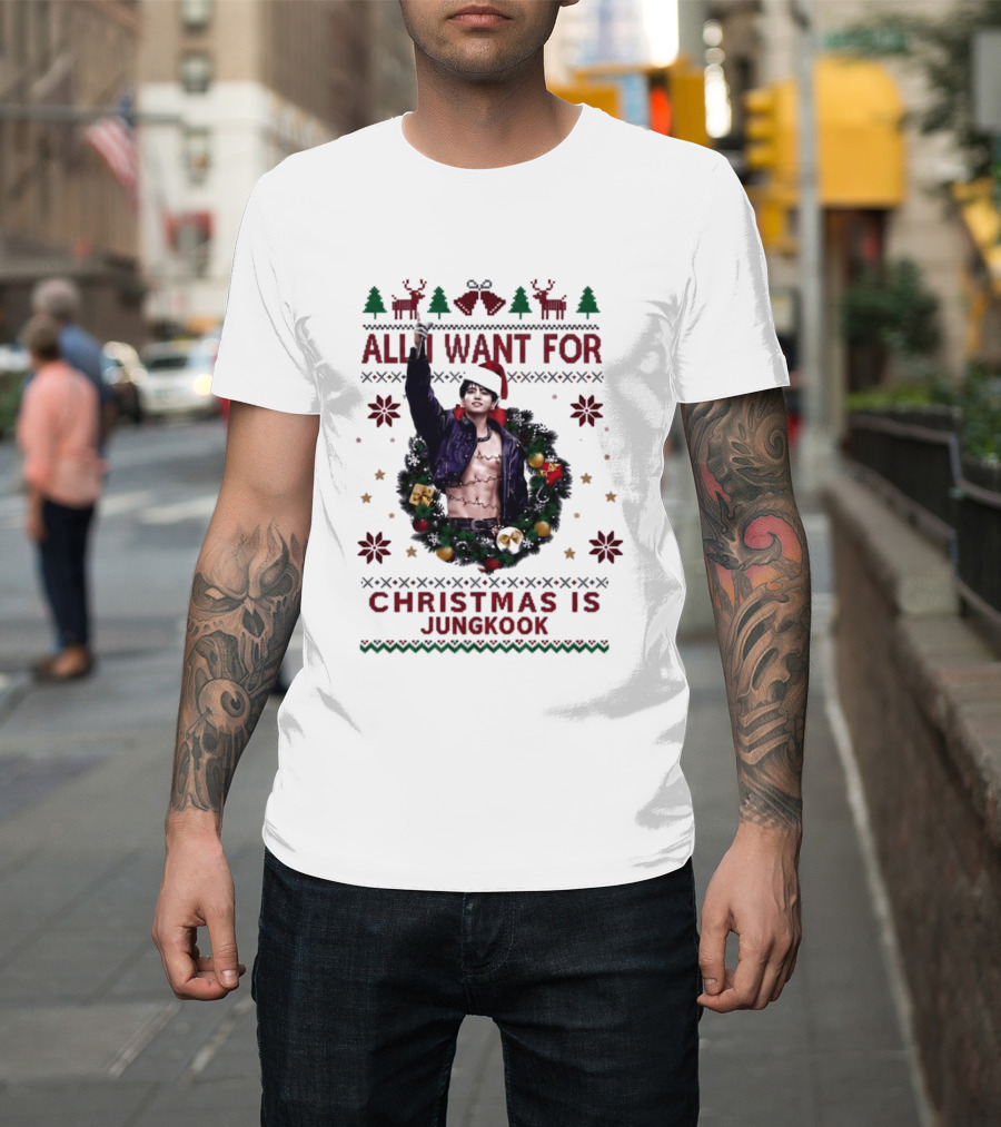 All I Want For Christmas Is Jungkook Holiday T-Shirt