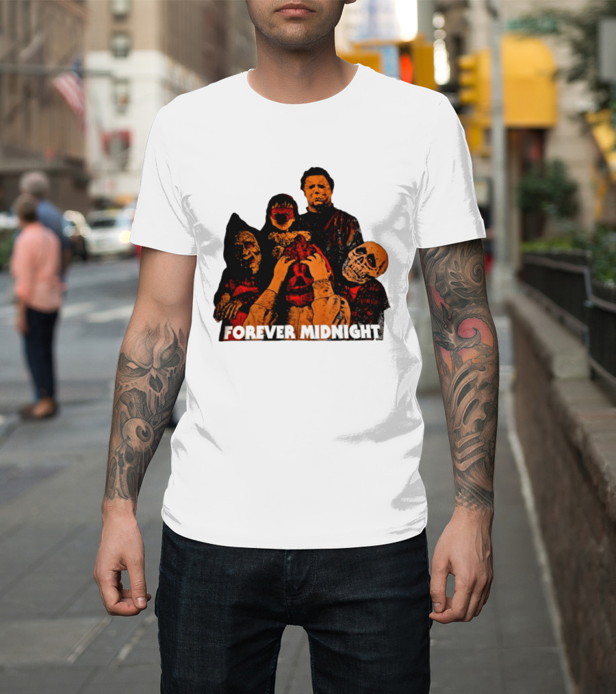 Forever Midnight Horror Icons Halloween Classic Characters T-Shirt