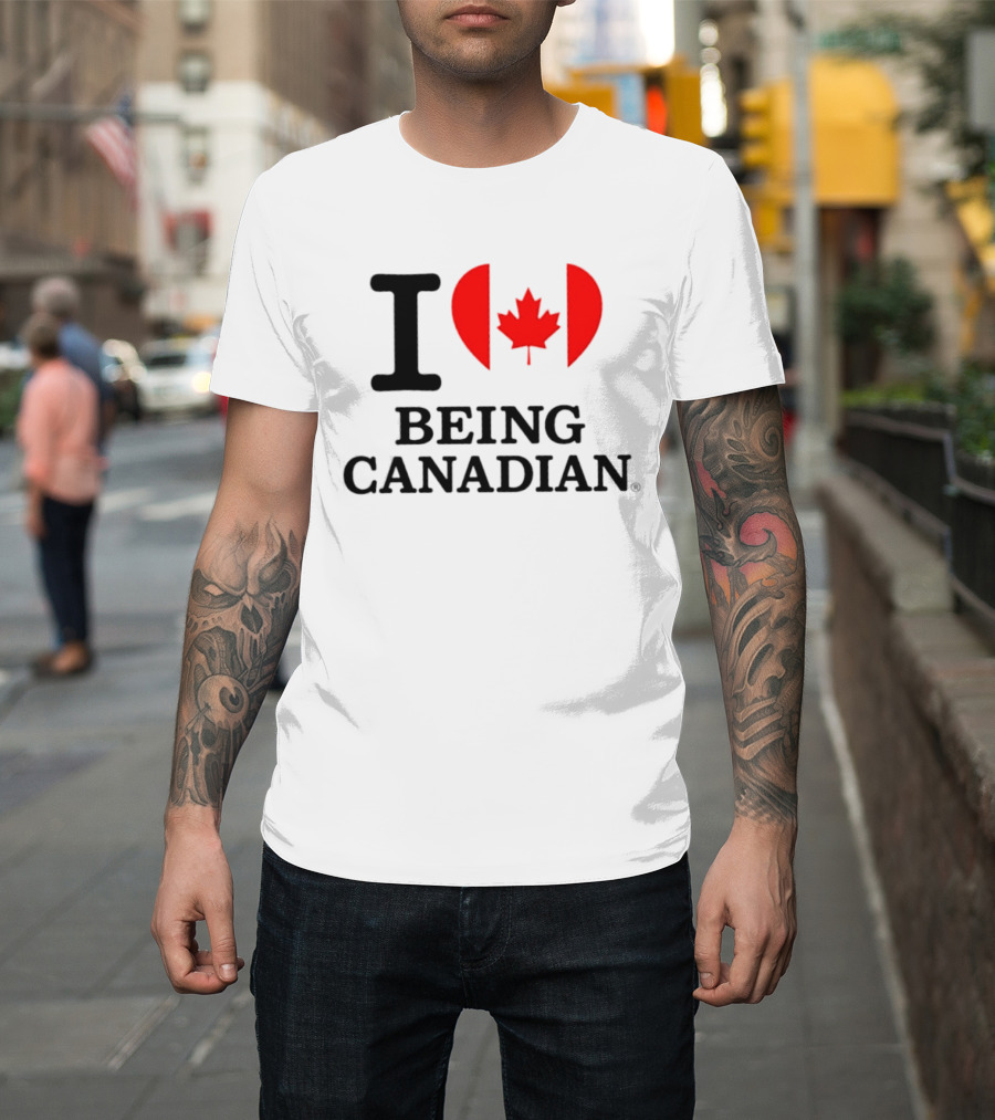 I Heart Maple Leaf Being Canadian T-Shirt