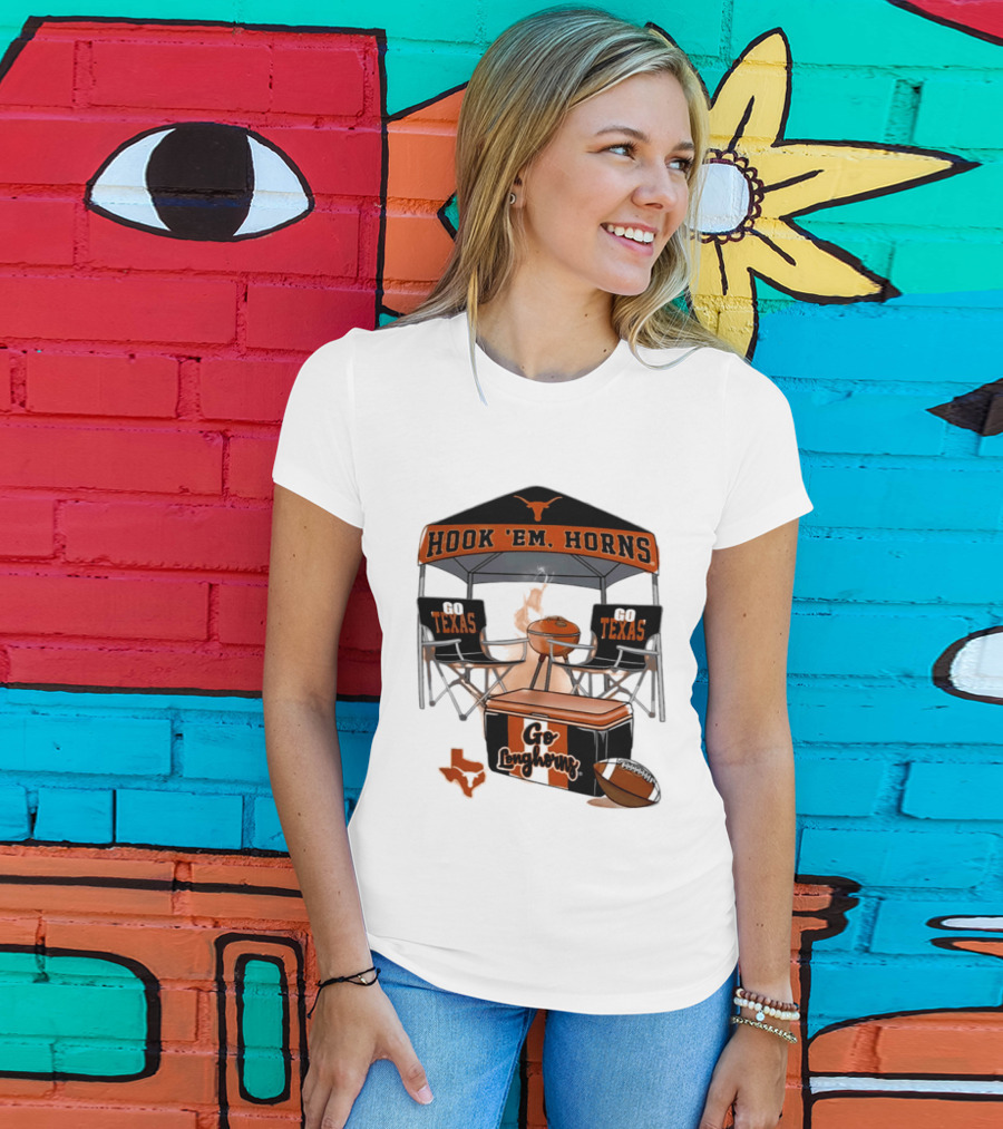 Texas Longhorns Hook 'Em Horns Go Texas 2026 NCAA Tailgater Hometown Football Fan Essentials T-Shirt