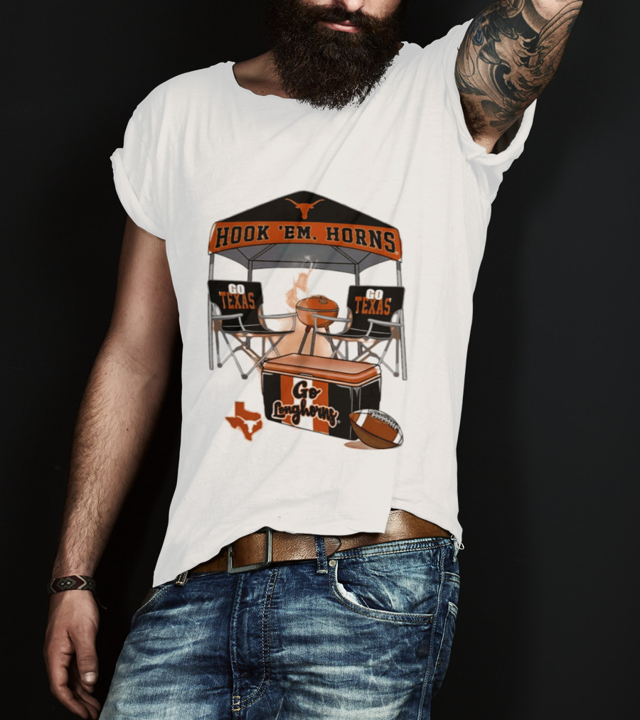 Texas Longhorns Hook 'Em Horns Go Texas 2026 NCAA Tailgater Hometown Football Fan Essentials T-Shirt