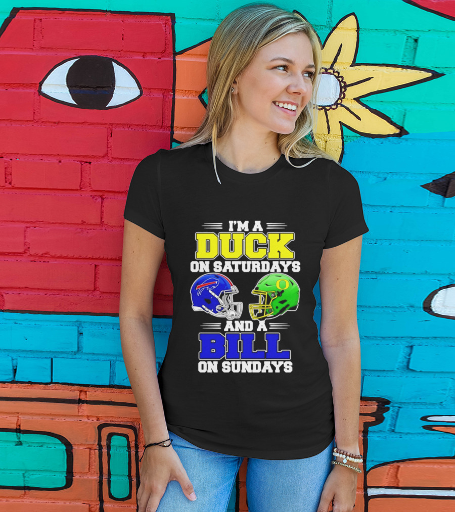 I'm A Duck On Saturdays And A Bill On Sundays Football Helmet Design 2026 T-Shirt