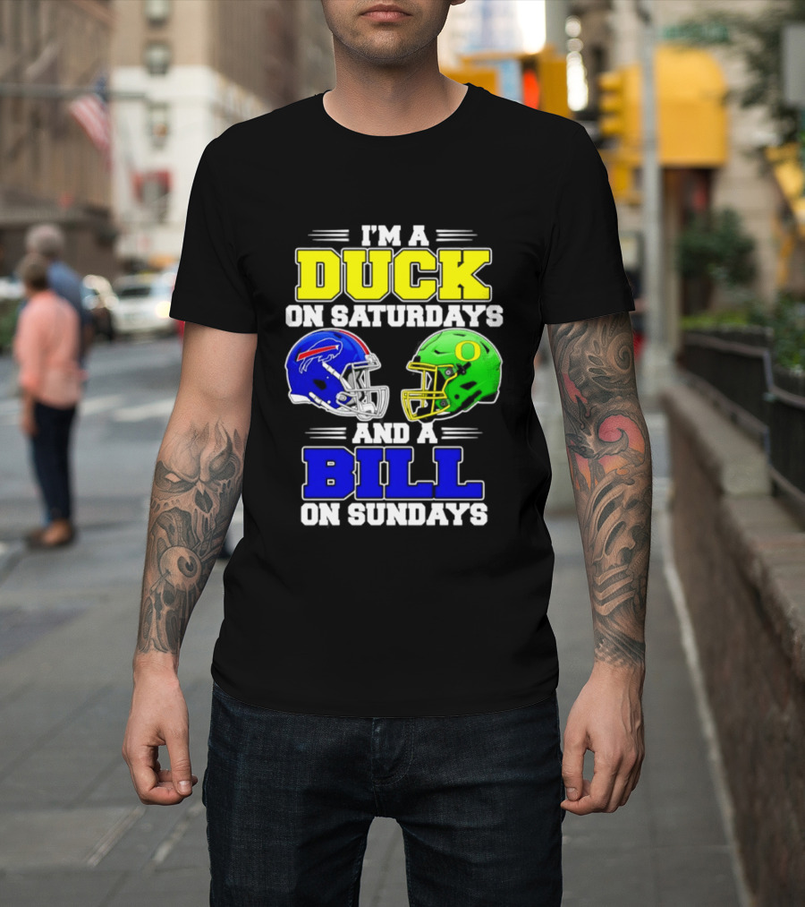 I'm A Duck On Saturdays And A Bill On Sundays Football Helmet Design 2026 T-Shirt