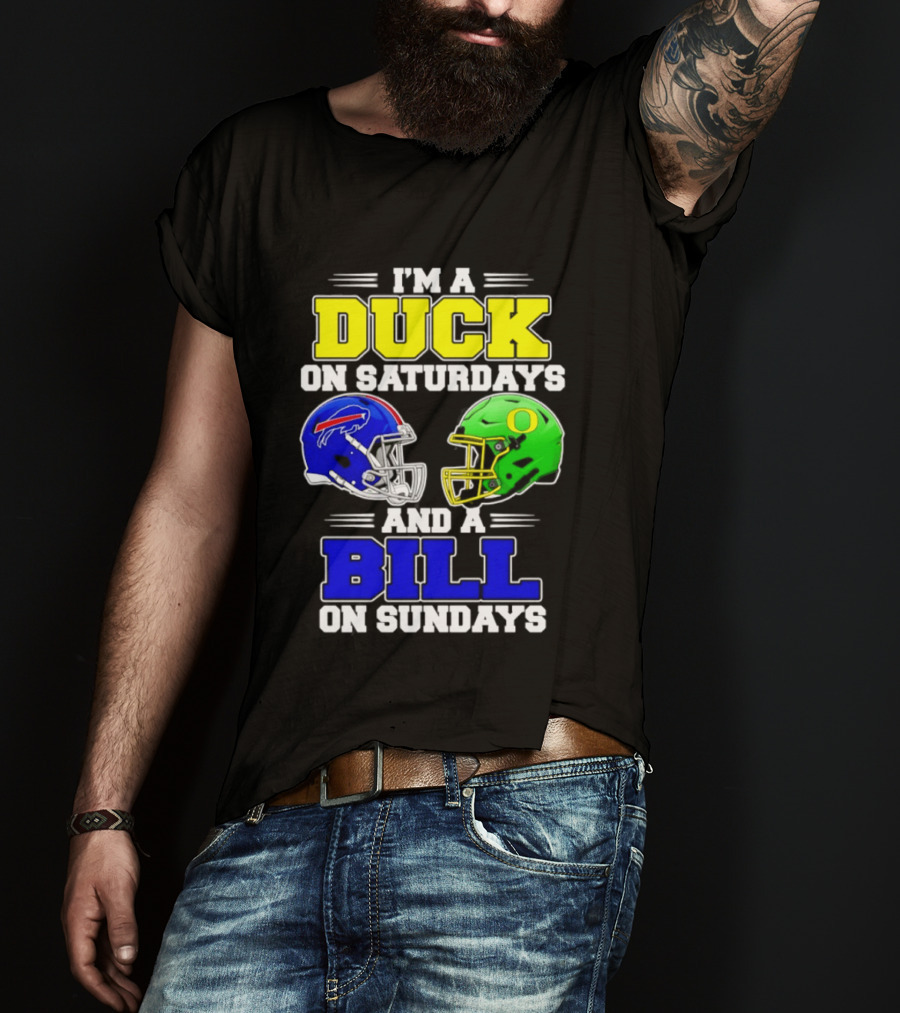 I'm A Duck On Saturdays And A Bill On Sundays Football Helmet Design 2026 T-Shirt