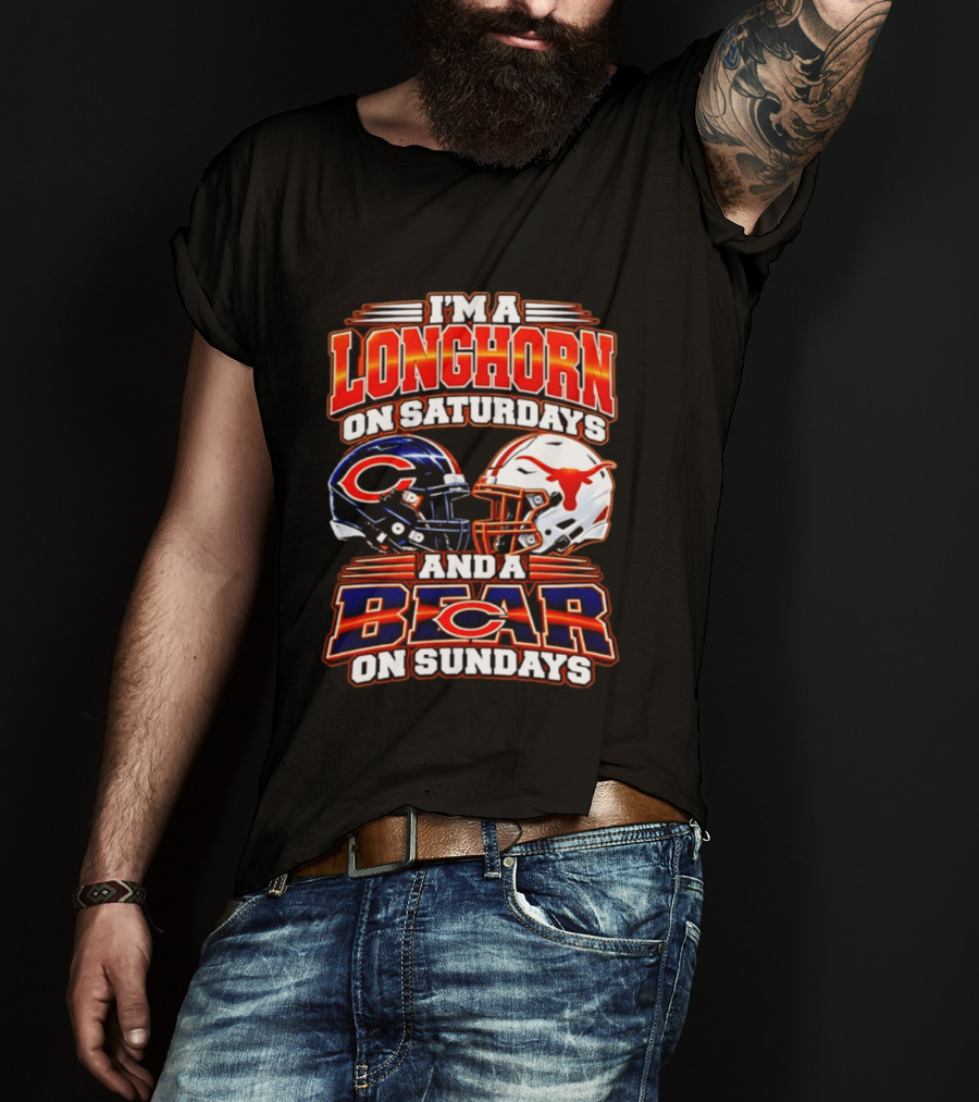 I'm A Longhorn On Saturdays And A Bear On Sundays Football Rivalry 2026 T-Shirt