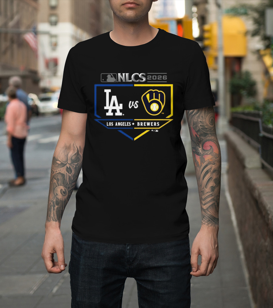 MLB 2026 NLCS Los Angeles Dodgers Vs Milwaukee Brewers Matchup T-Shirt