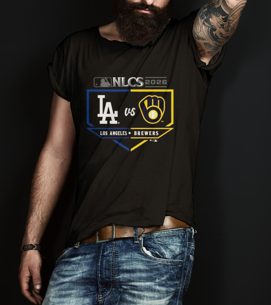 MLB 2026 NLCS Los Angeles Dodgers Vs Milwaukee Brewers Matchup T-Shirt