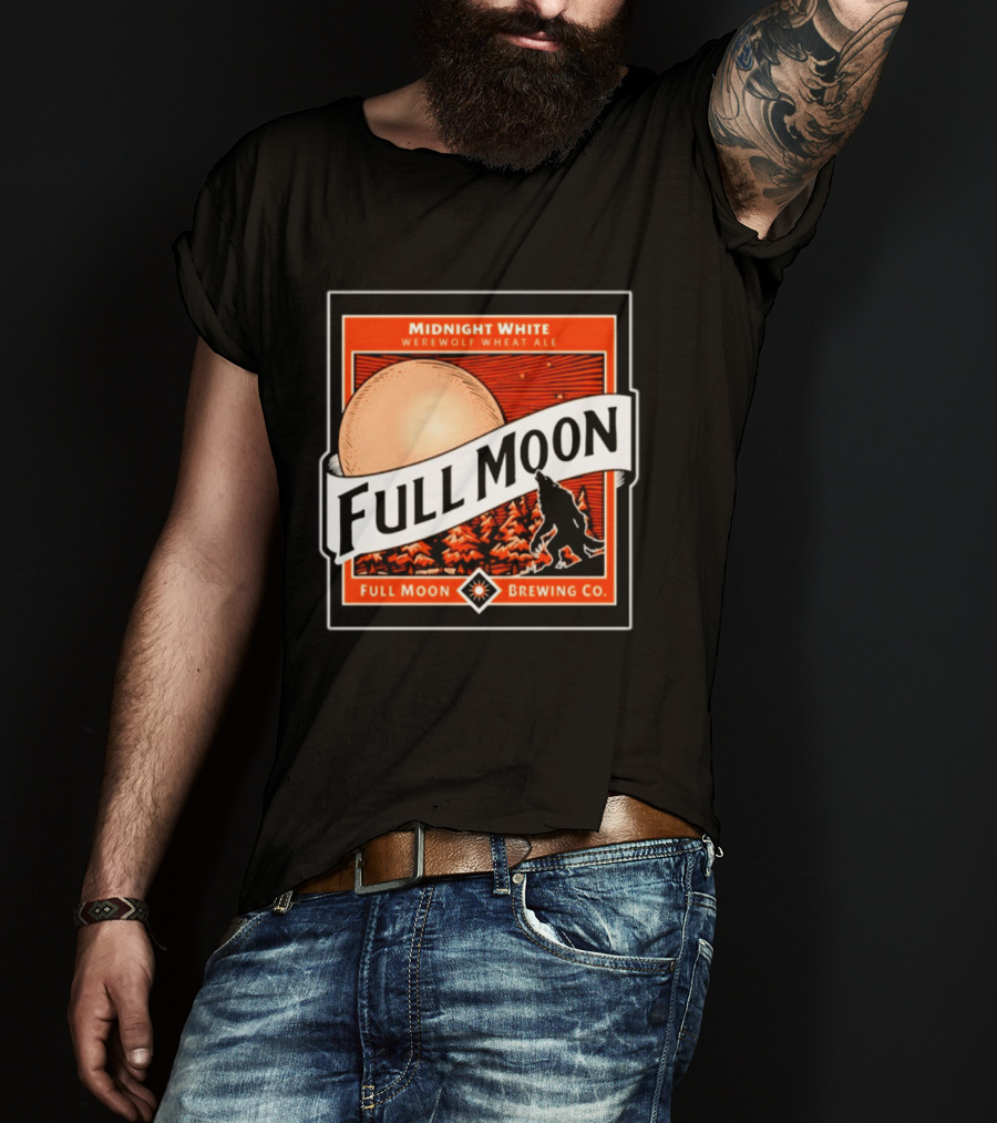 Midnight White Werewolf Wheat Ale Full Moon Brewing Co Full Moon T-Shirt