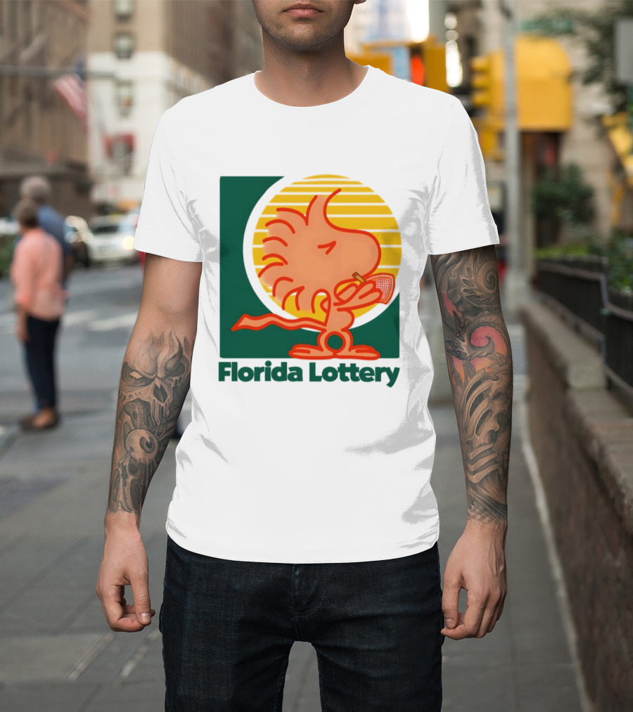 Woodstock Florida Lottery Peanuts Snoopy Sun T-Shirt