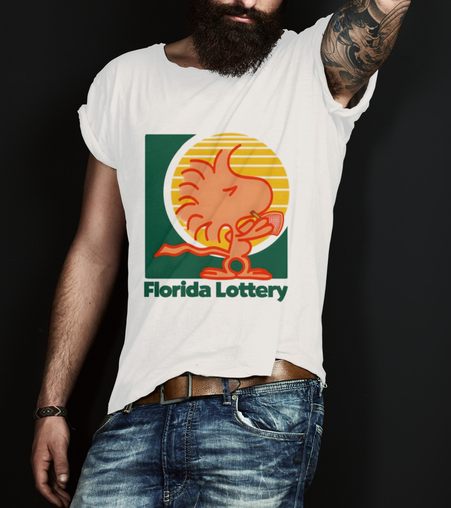 Woodstock Florida Lottery Peanuts Snoopy Sun T-Shirt