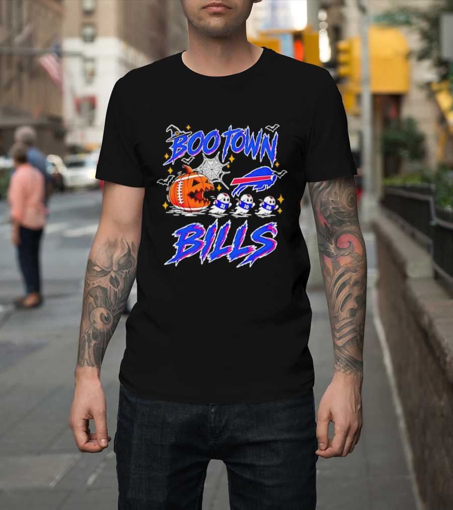 Buffalo Bills Boo Town Halloween Pac Man 2026 T-Shirt
