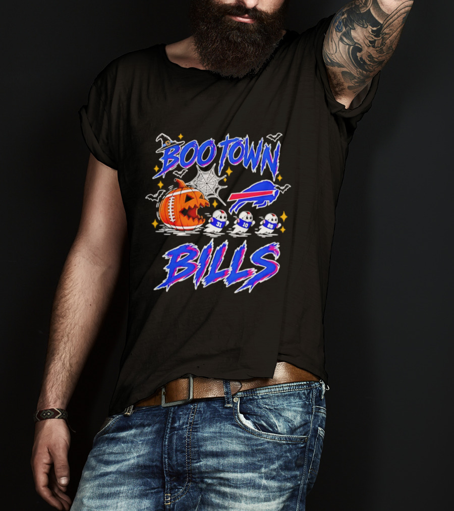 Buffalo Bills Boo Town Halloween Pac Man 2026 T-Shirt