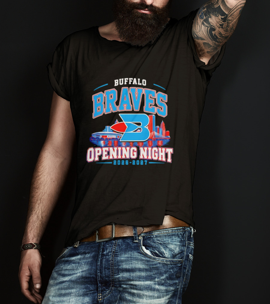 Buffalo Braves Opening Night 2026 2027 City Skyline Retro Sports T-Shirt
