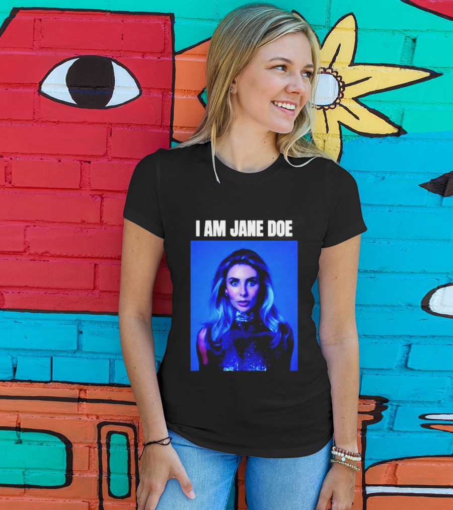 I Am Jane Doe Blue Portrait Mystique T-Shirt