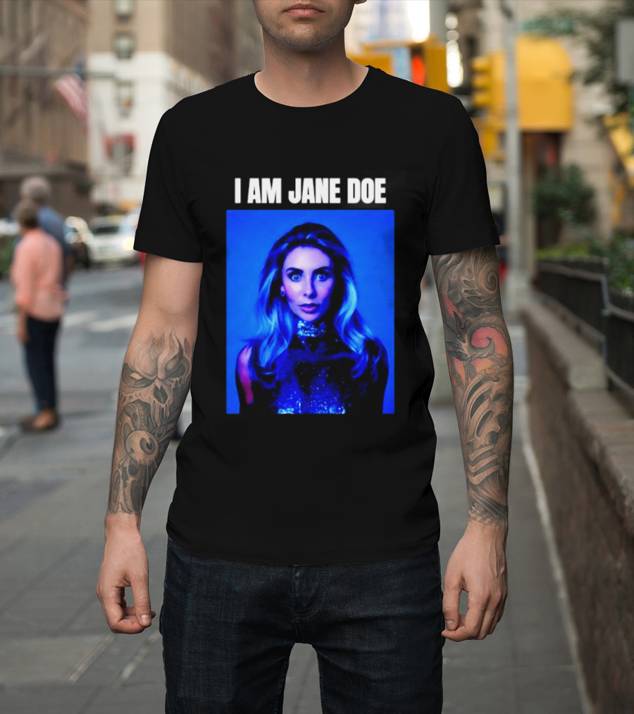 I Am Jane Doe Blue Portrait Mystique T-Shirt