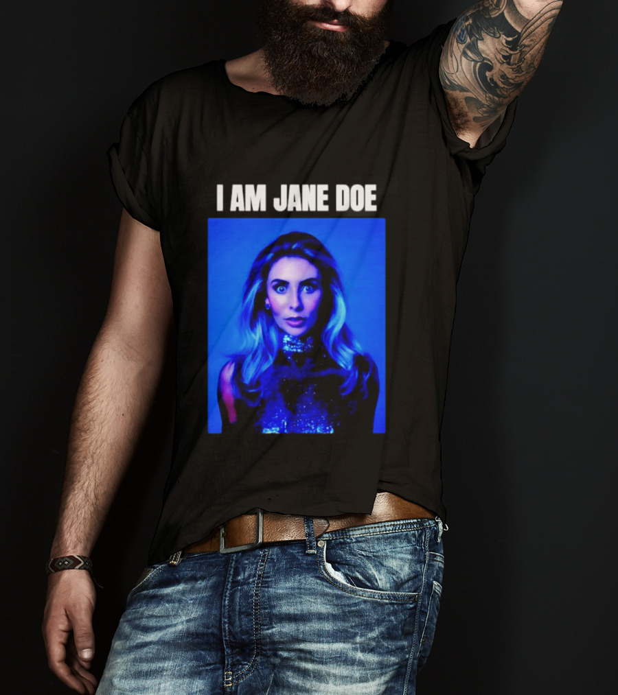 I Am Jane Doe Blue Portrait Mystique T-Shirt