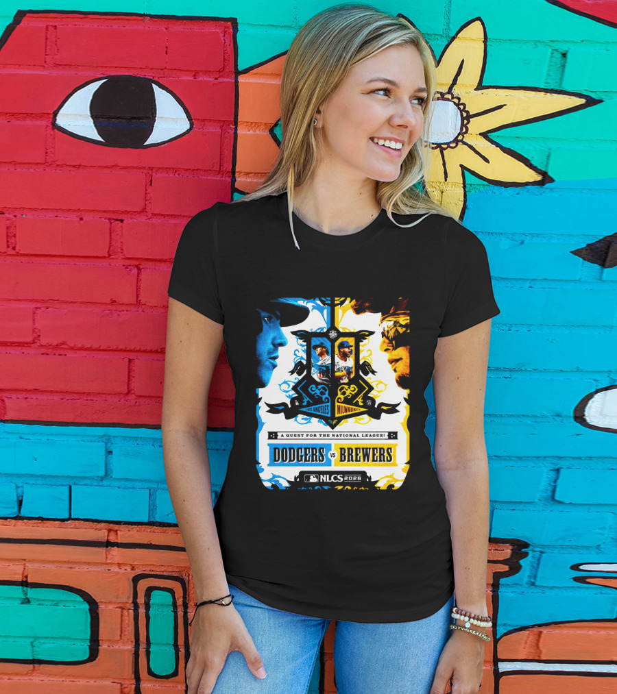 MLB Los Angeles Dodgers Brewers NLCS 2026 Head To Head Quest For The National League T-Shirt