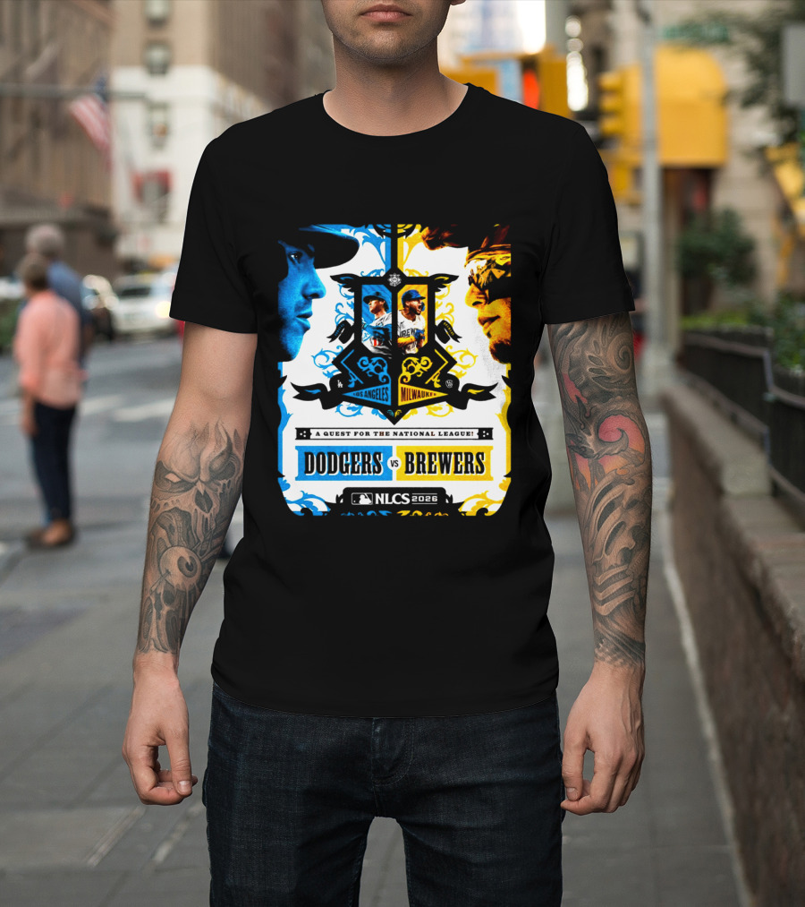 MLB Los Angeles Dodgers Brewers NLCS 2026 Head To Head Quest For The National League T-Shirt
