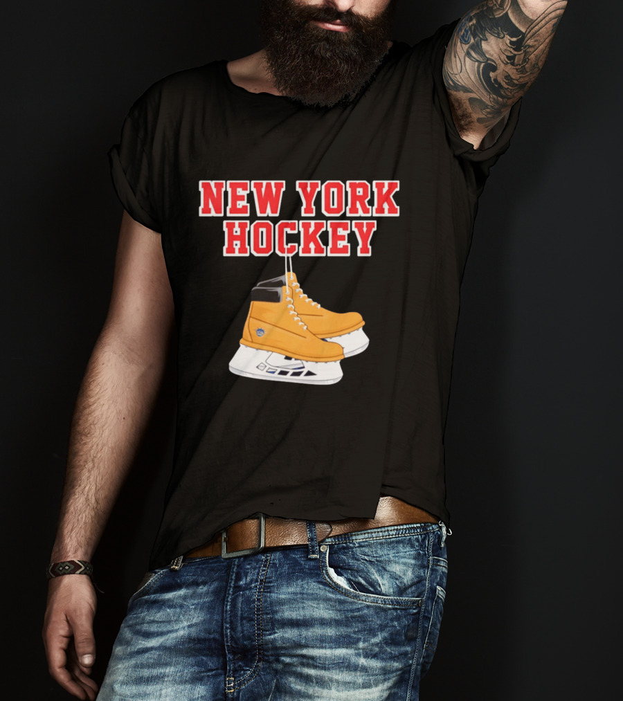 New York Hockey Timberland Ice Skates Ranger T-Shirt