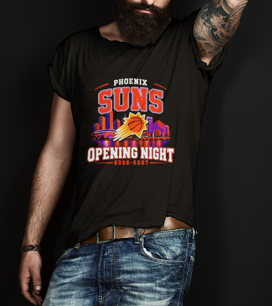 Phoenix Suns Opening Night 2026 2027 City Skyline T-Shirt