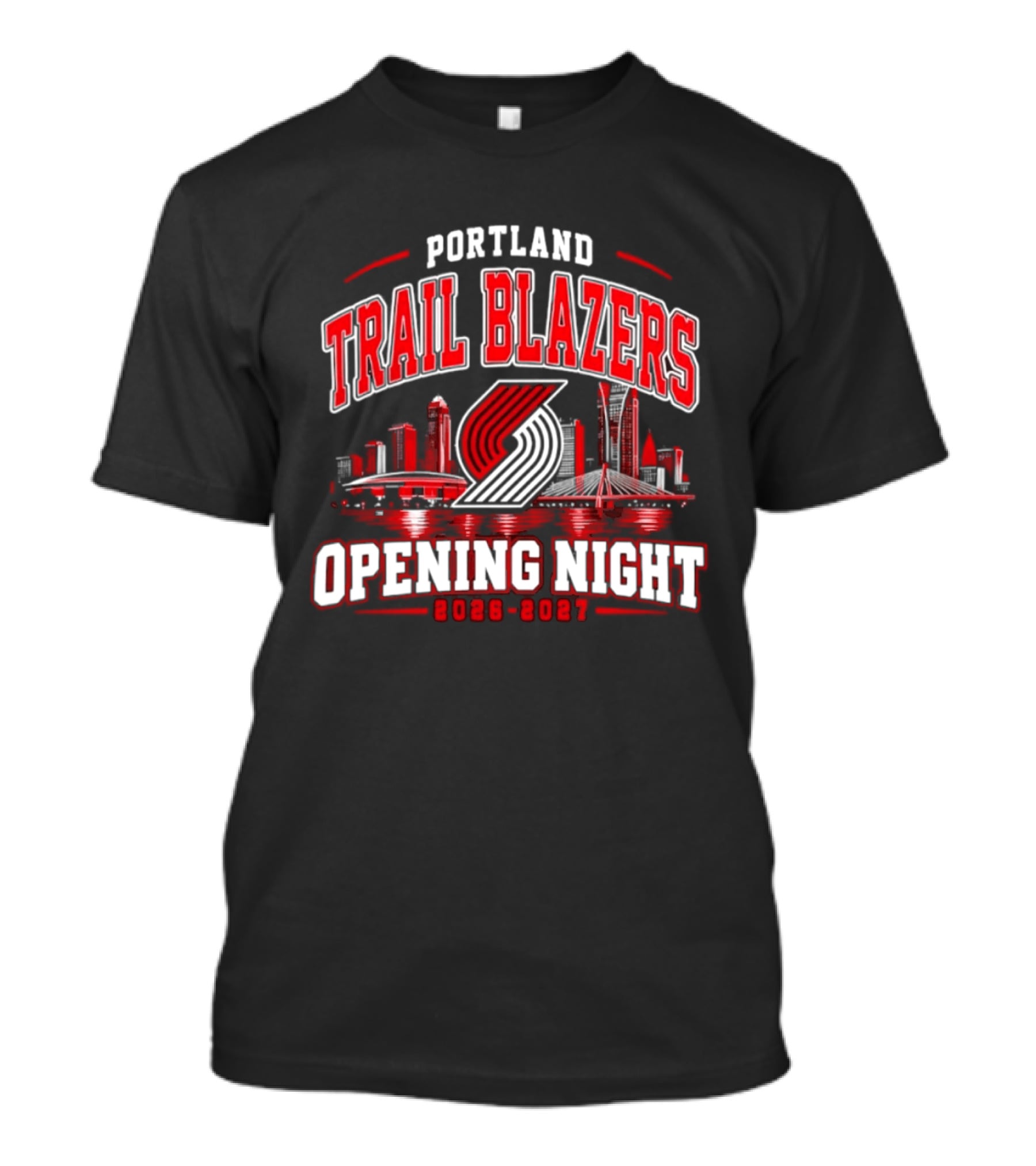 Portland Trail Blazers Opening Night 2026 2027 City Skyline T-Shirt