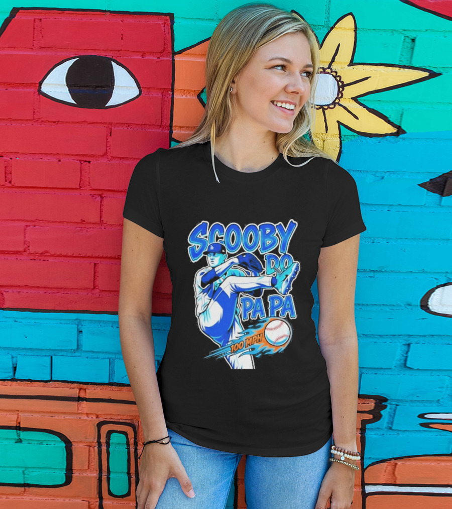 Scooby Do Pa Pa 100 MPH Baseball Pitcher Los Angeles T-Shirt