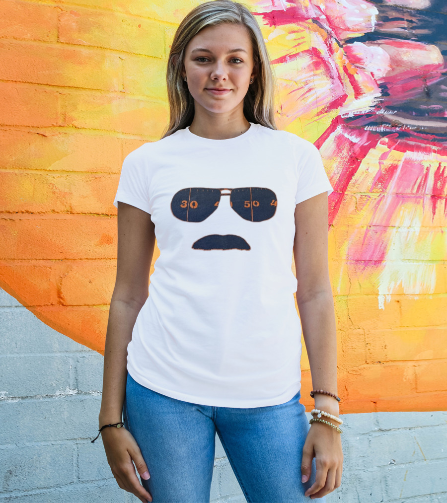 Chicago Bears Mike Ditka Sunglasses Mustache 30 40 50 T-Shirt