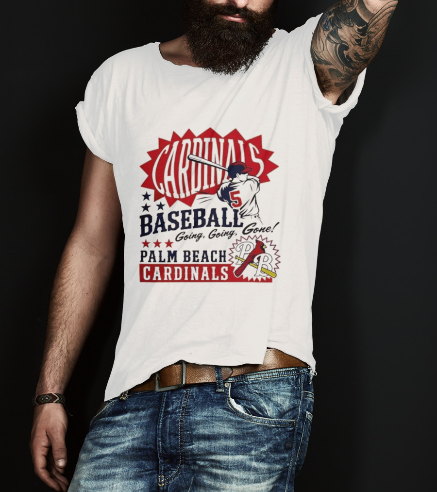 Palm Beach Cardinals Baseball Going Going Gone T-Shirt
